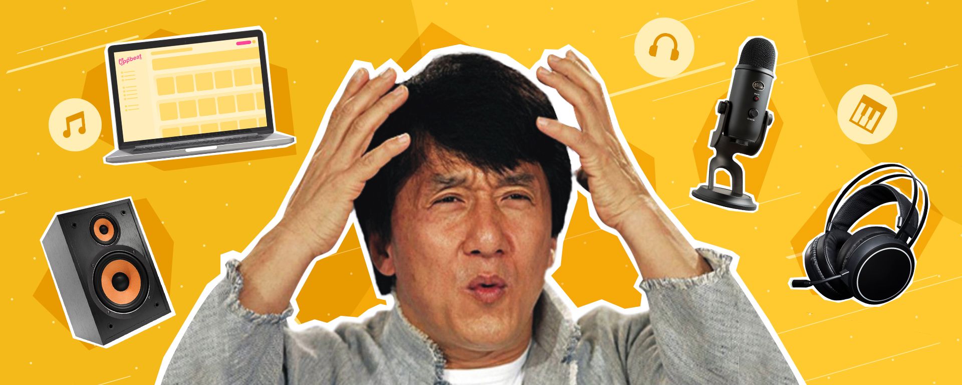 The Jackie Chan meme illustrating the confusion around royalty-free music