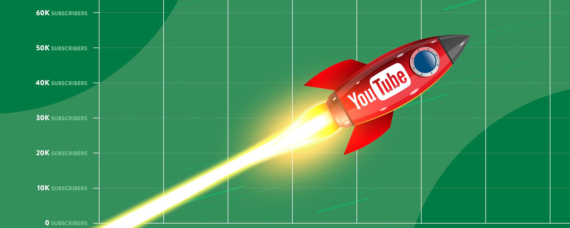 A rocket illustrating how YouTube Analytics can help to grow a YouTube channel