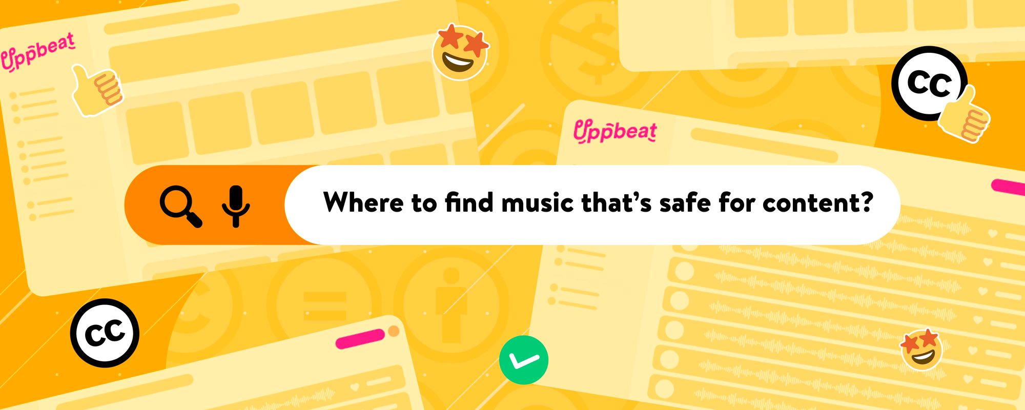 Image showing the Uppbeat music platform as an alternative to searching for Creative Commons music on lots of different websites.