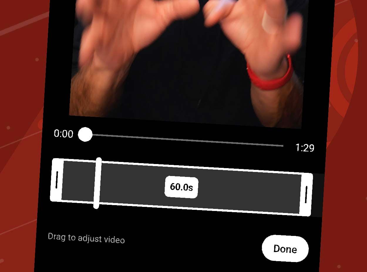 Screenshot showing how to upload videos to YouTube Shorts with music already added.