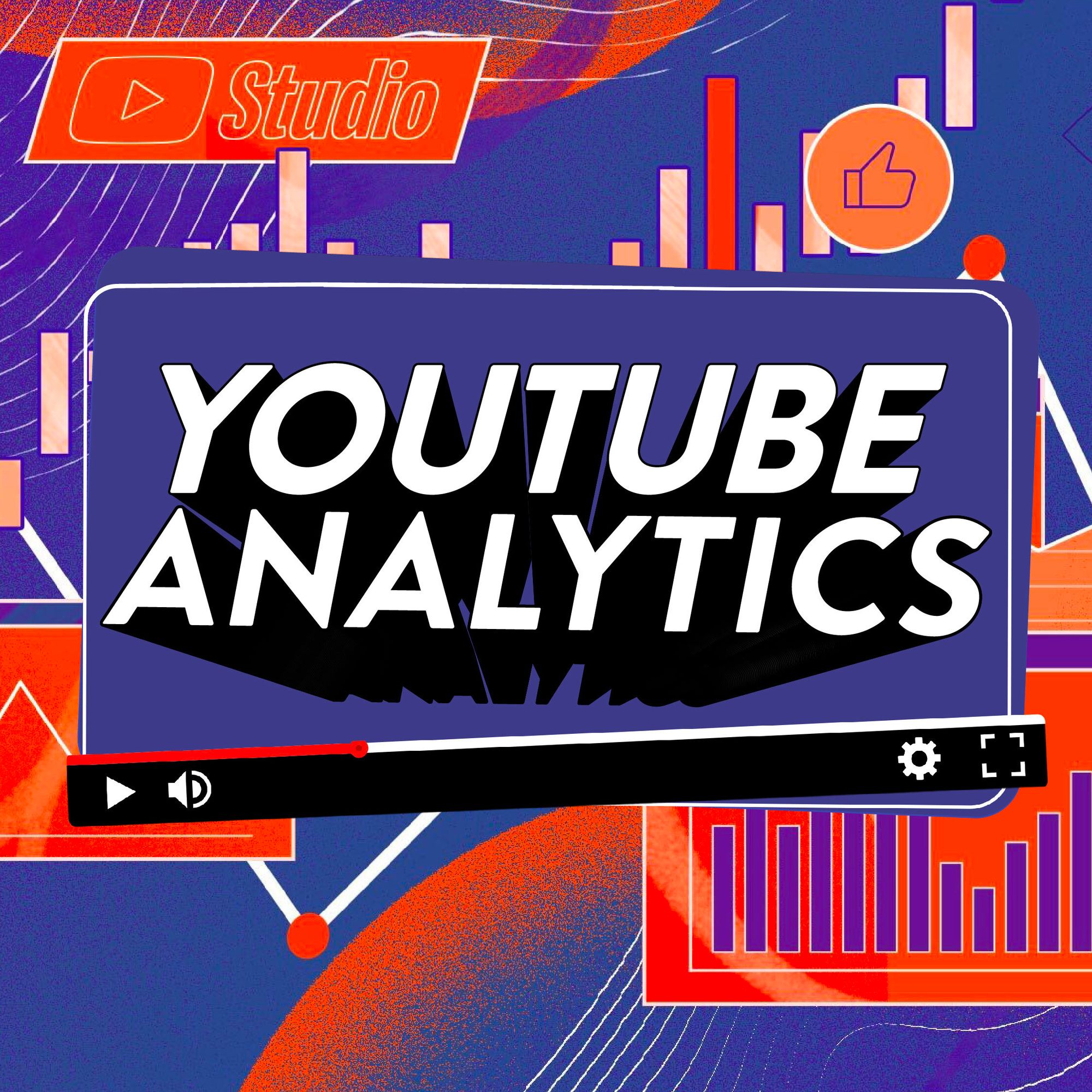 Illustration inspired by YouTube Analytics with elements taken from YouTube Studio.