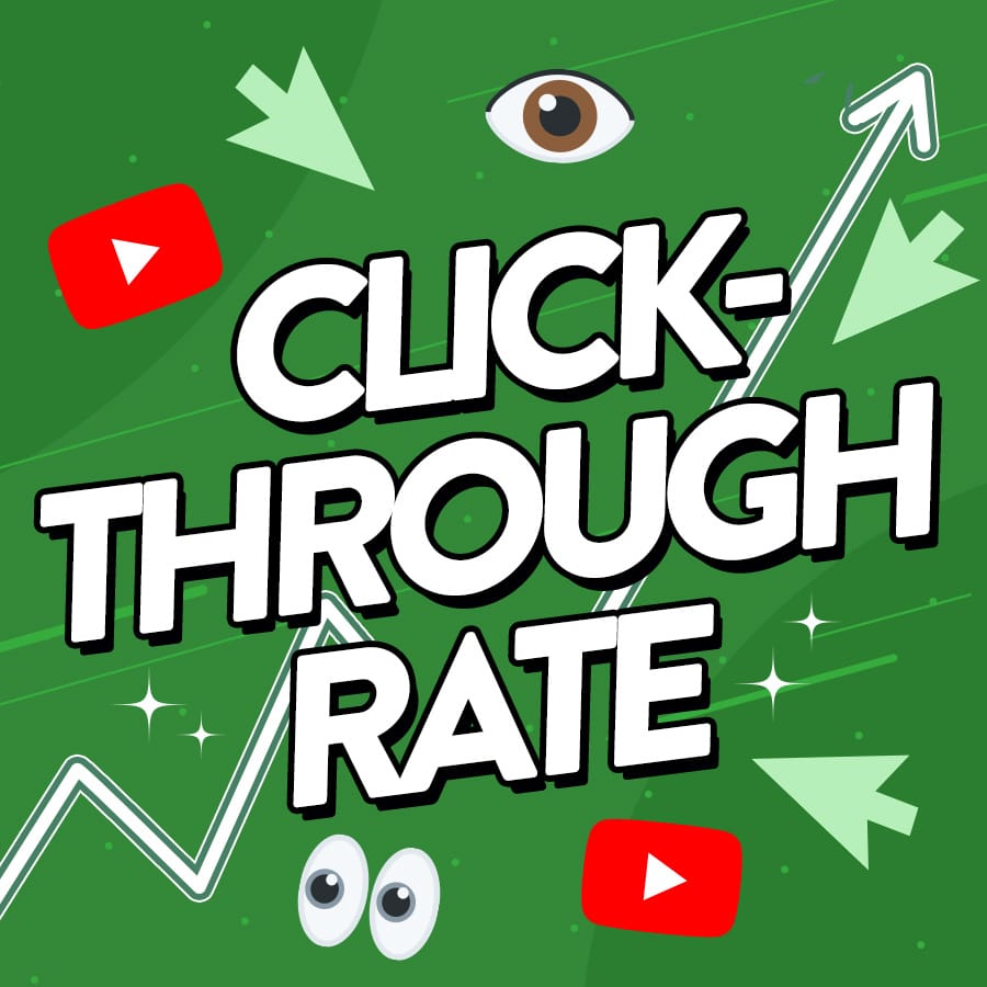 Illustration representing clicks on YouTube to accompany article explain YouTube click-through rate.