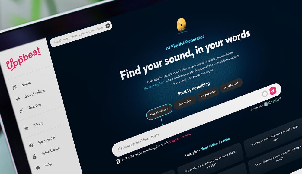 Introducing Uppbeat's AI Playlist Generator